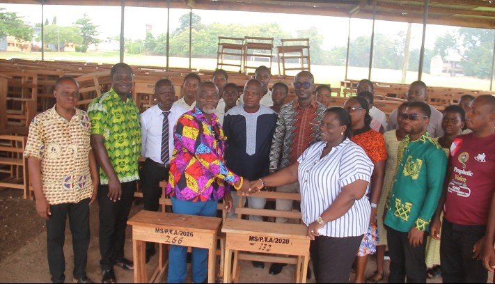Mawuli School PTA donates desks and water tanks to improve academic environment