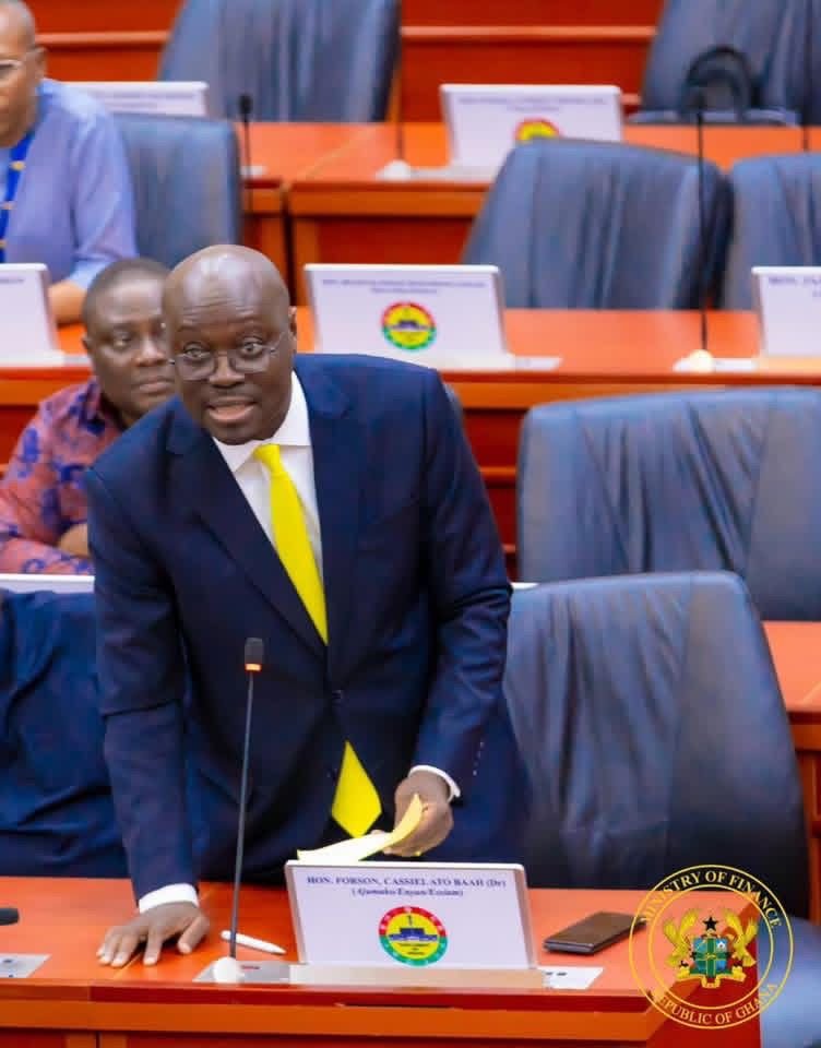 Finance Minister Dr Cassiel Ato Forson lays four key 2025 fiscal and energy reports before Ghana Parliament