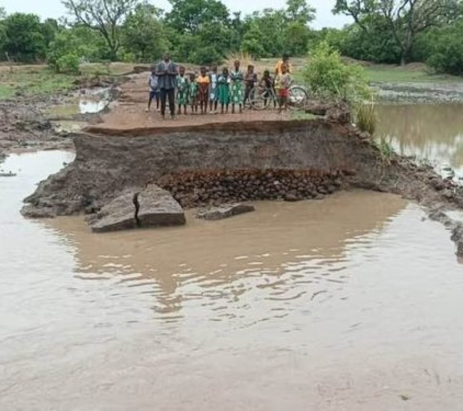 Wa West bridge collapse after heavy rains cuts off Meteu community in Upper West Region Ghana
