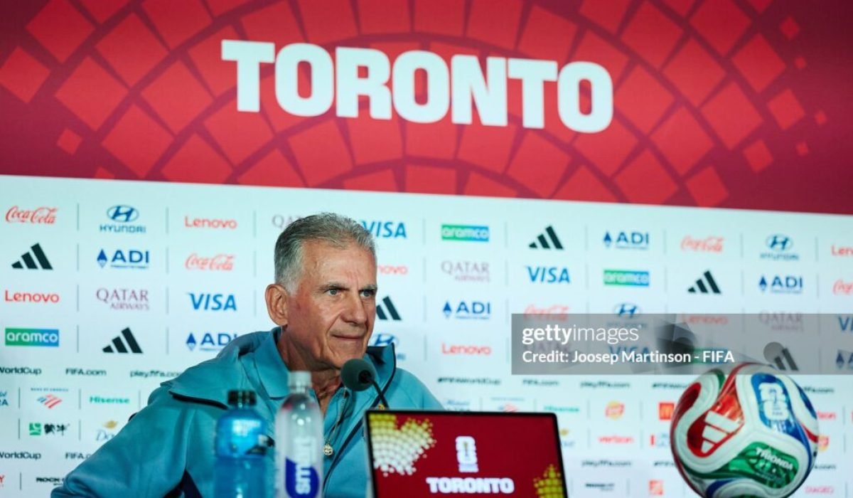 TORONTO, ONTARIO - JUNE 16: Head coach Carlos Queiroz of Ghana speaks to media during the press conference of Ghana one day ahead of the FIFA World Cup 2026 Group L match between Ghana and Panama at Toronto Stadium on June 16, 2026 in Toronto, Ontario. (Photo by Joosep Martinson - FIFA/FIFA via Getty Images)