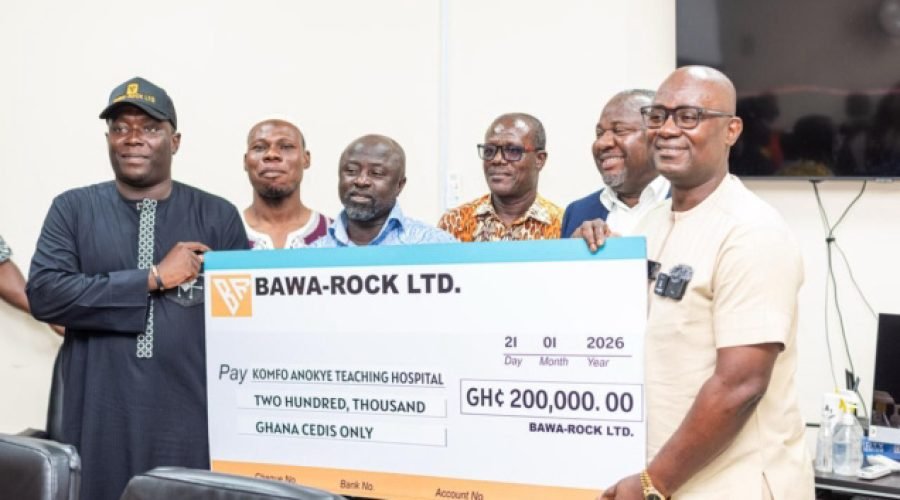 Bawa Rock Ltd Donates GH₵200k to KATH for Indigent Patients