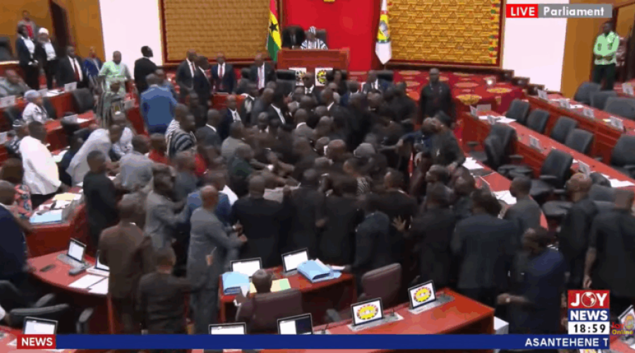 Parliament Erupts in Chaos Over Kpandai Seat Dispute