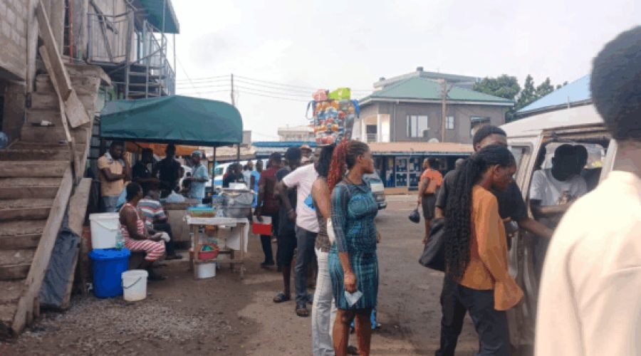 Vehicle Scarcity Strands Commuters at Lapaz Tema Station