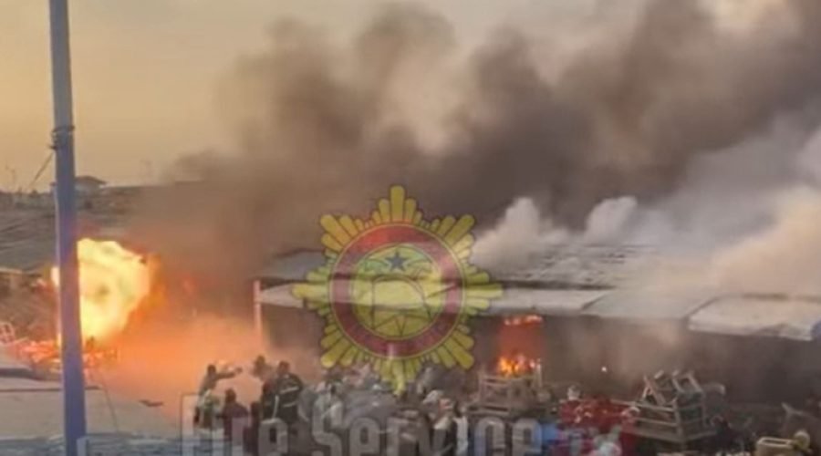 Kasoa New Market Firefighters Contain Major Blaze