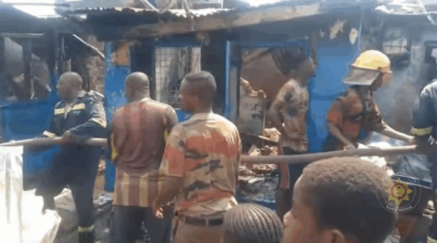 Abossey Okai Fire Destroys 11 Rooms