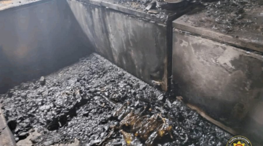 Kpone Market fire destroys eleven shops