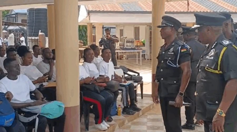 IGP, Management Board Inspect Greater Accra Police Recruitment Process