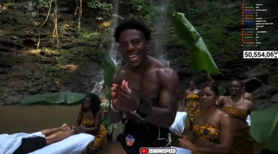 IShowSpeed Calls Asenema Waterfalls Peaceful and Calm