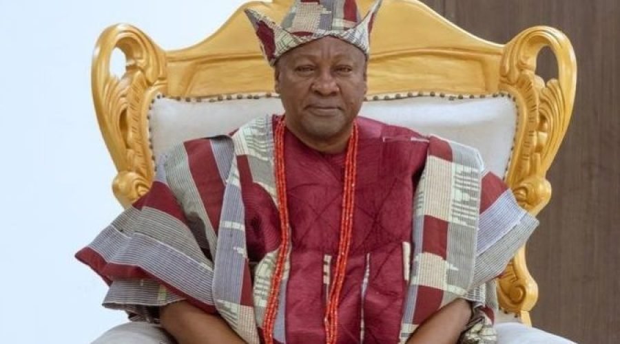 Ooni of Ife Honors President Mahama with Yoruba Title