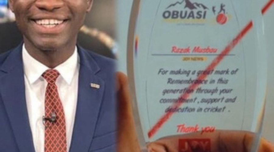 Obuasi Cricket Academy Honors JoyNews' Razak Musbau