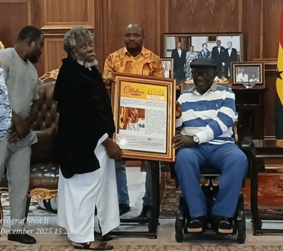 Kufuor Hosts Akuapem Rabbi Spiritual Leader