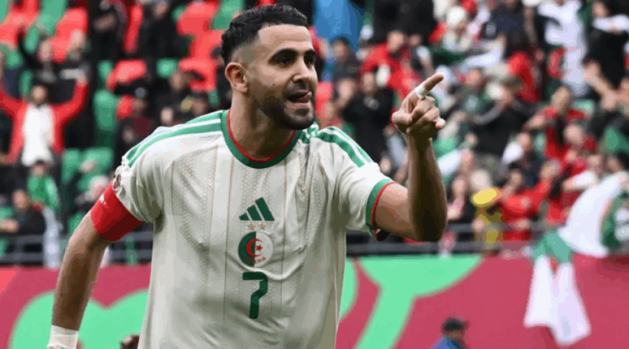 Mahrez Leads Algeria to Victory Over 10-Man Sudan
