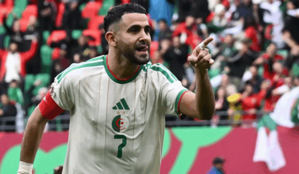 Mahrez Leads Algeria to Victory Over 10-Man Sudan