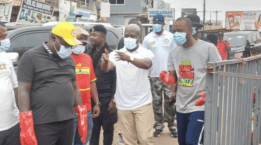 Local Government Minister Joins National Sanitation Day in Sunyani