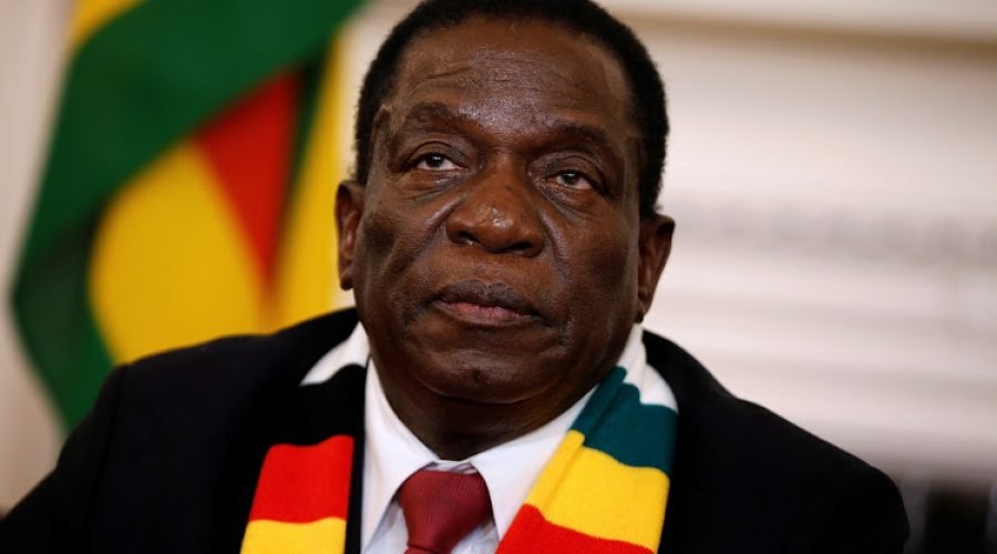Zimbabwe's President Emmerson Mnangagwa looks on as he gives a media conference at the State House in Harare, Zimbabwe, August 3, 2018. REUTERS/Philimon Bulawayo