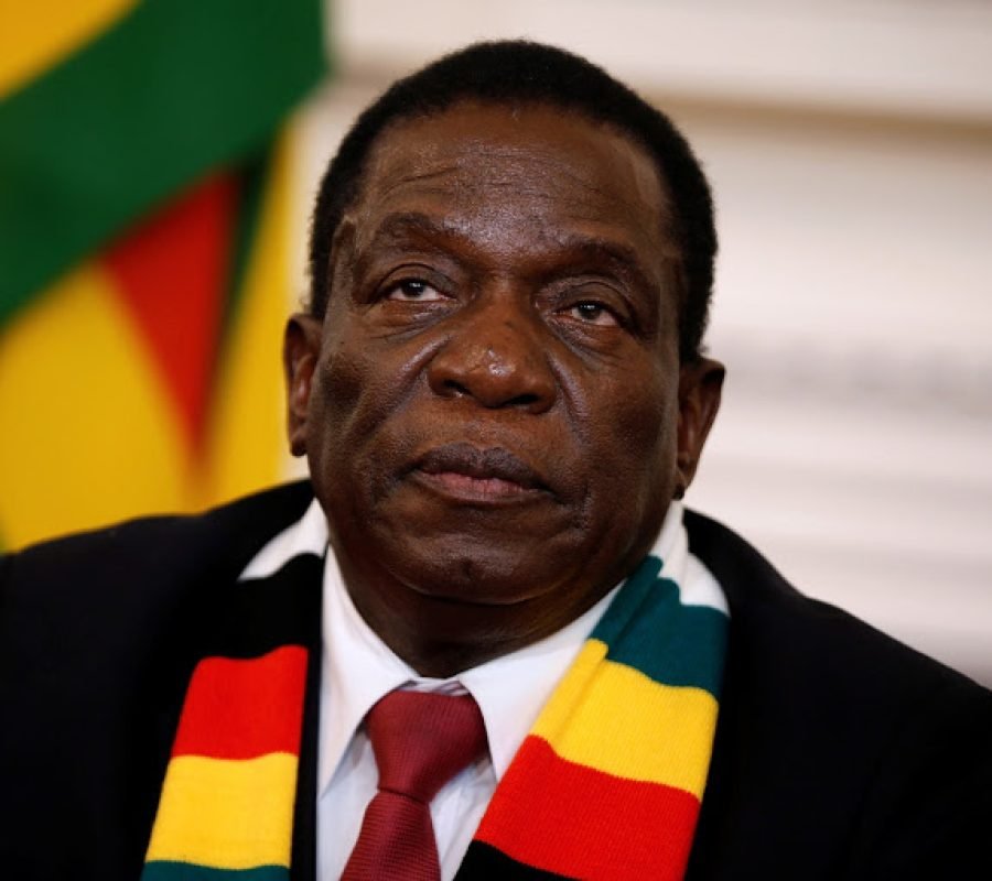 Zimbabwe's President Emmerson Mnangagwa looks on as he gives a media conference at the State House in Harare, Zimbabwe, August 3, 2018. REUTERS/Philimon Bulawayo